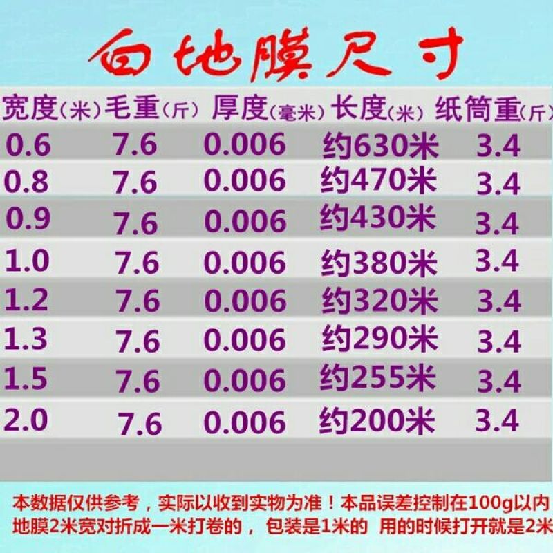 地膜地膜，白色地膜60厘米宽至3米宽。