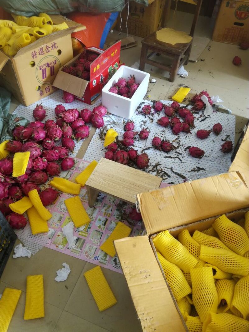 红心火龙果4两果5斤装泡沫箱