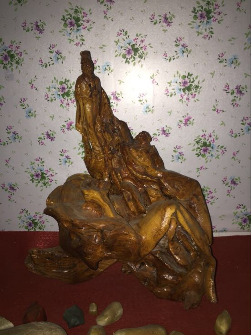 根雕佛柄