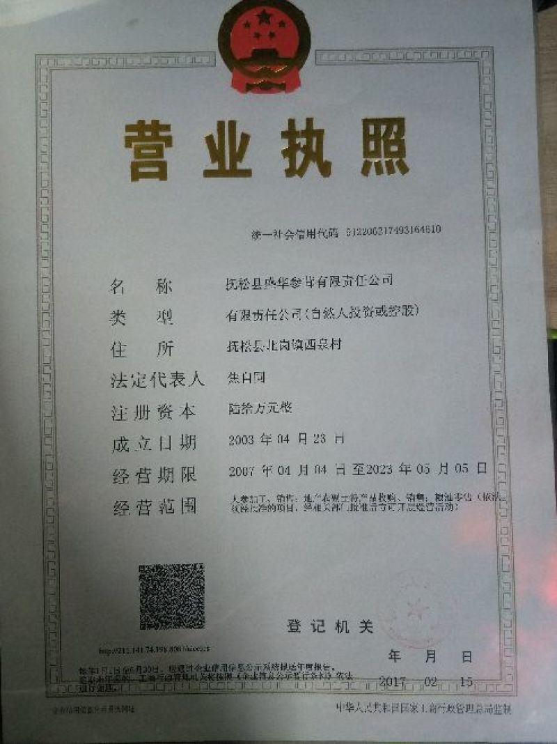 人参红参