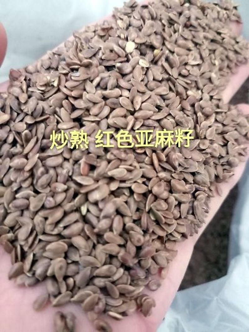 亚麻籽胡麻子红的黄金的