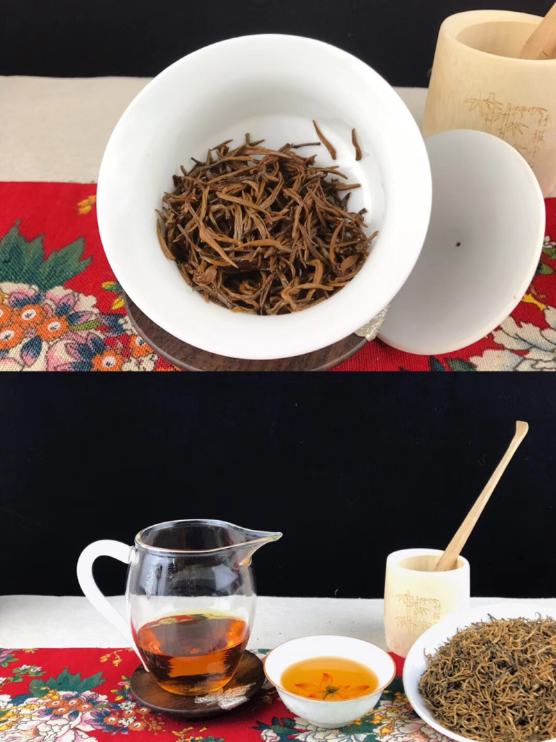 武夷山红茶黄芽金骏眉头春单芽125克/盒×4盒/件