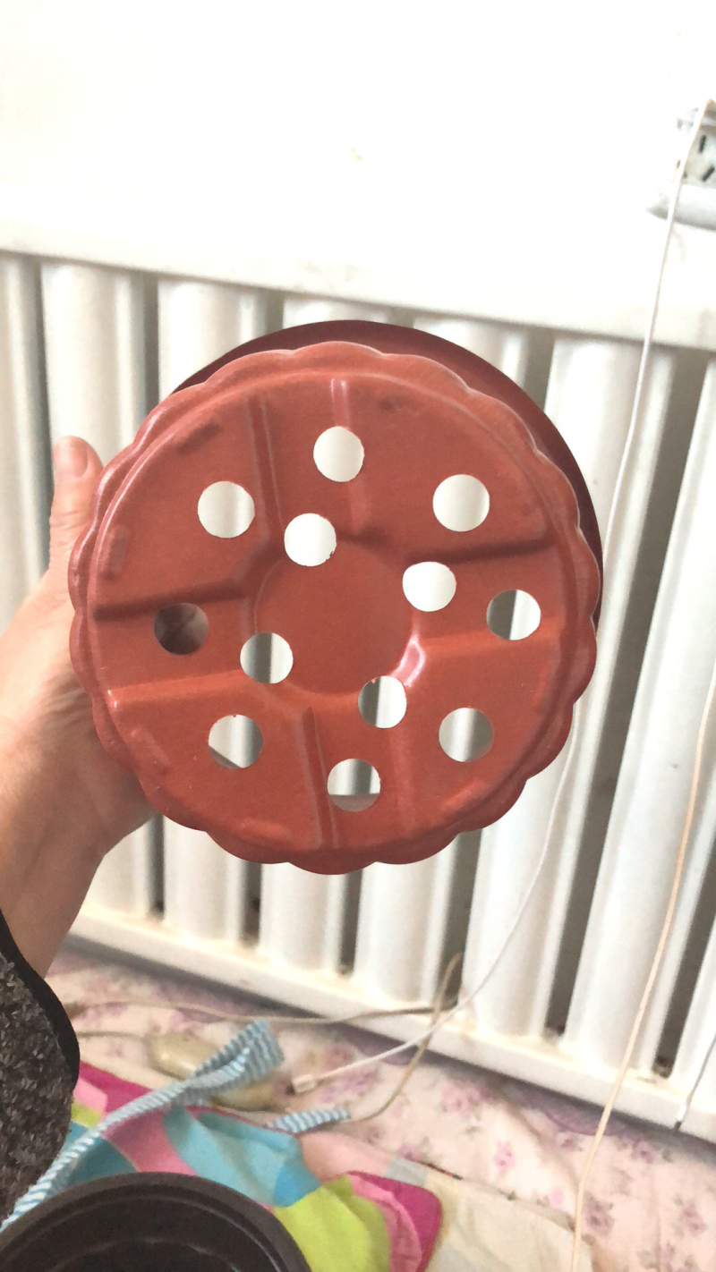 红色竹节盆200的