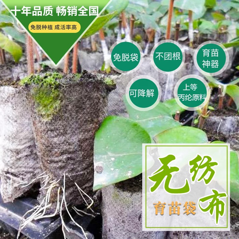 折边无纺布育苗袋16×18透气保湿营养袋