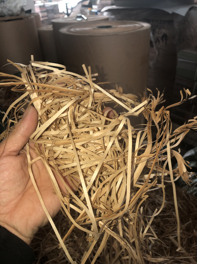批发包装纸水果纸丝碎纸条牛皮纸丝拉菲草防震填充物2-