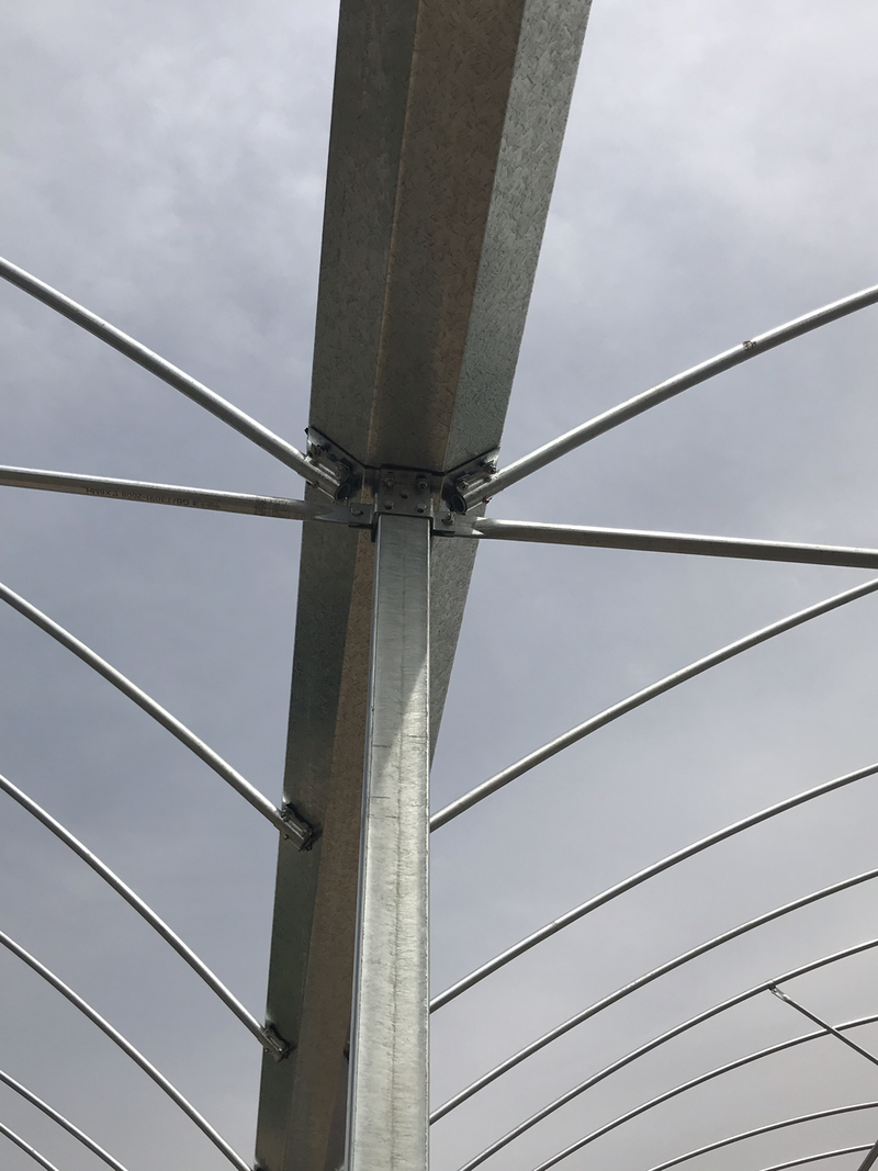 连栋温室大棚配件檩条连接件立柱与横拉杆直接