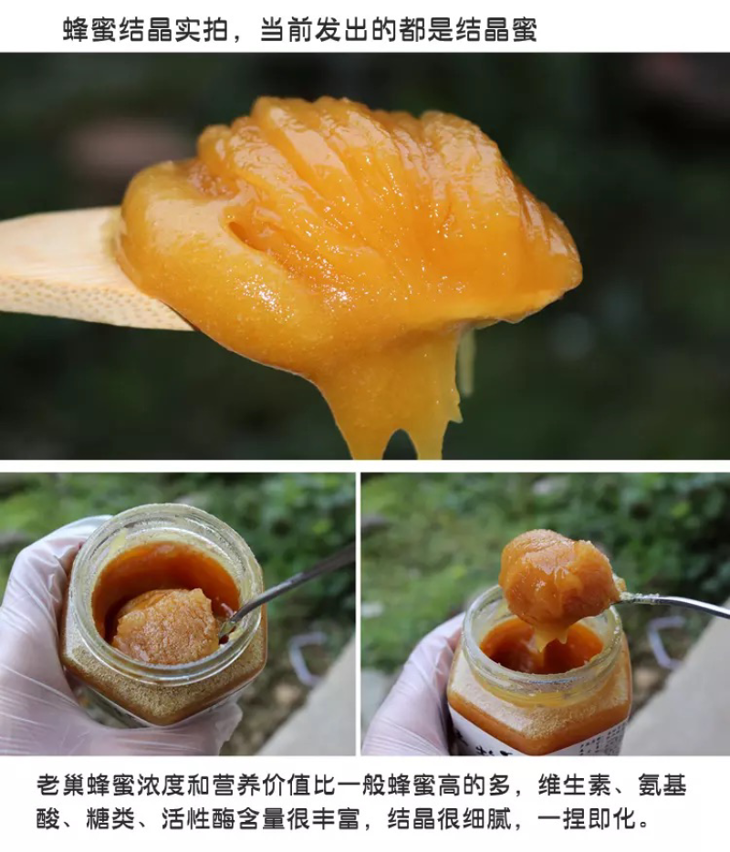 秦岭野生土蜂蜜纯正天然农家自产留坝结晶百花蜜老巢蜜糖50