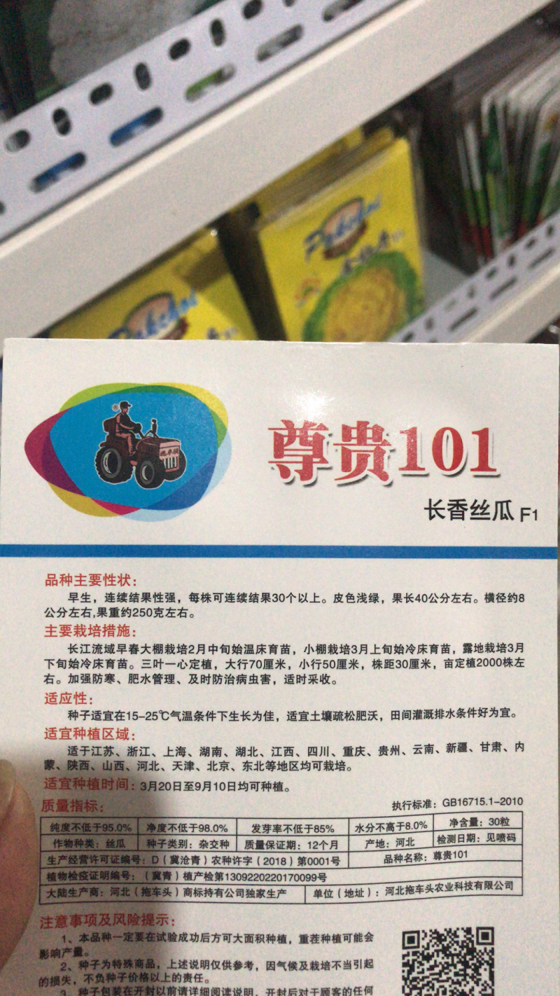 尊贵101杂交长香丝瓜种子抗病高产品质优秀