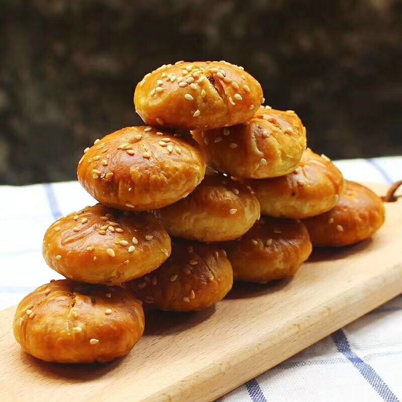 【黄山烧饼】安徽特产皮薄味美酥饼