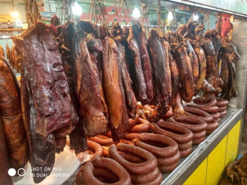 新疆伊犁哈萨克美食正宗大块肉熏马肠熏马肉肋条肠包邮
