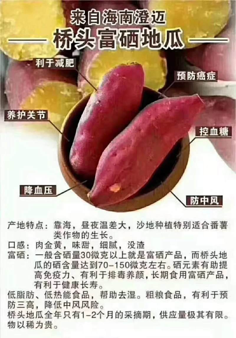桥头地瓜：精品果10斤装礼盒装产地直销供应