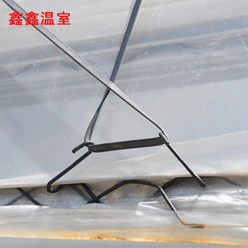 热镀锌八字簧双钩压膜槽黑色引线簧温室大棚配件卡槽压膜线挂