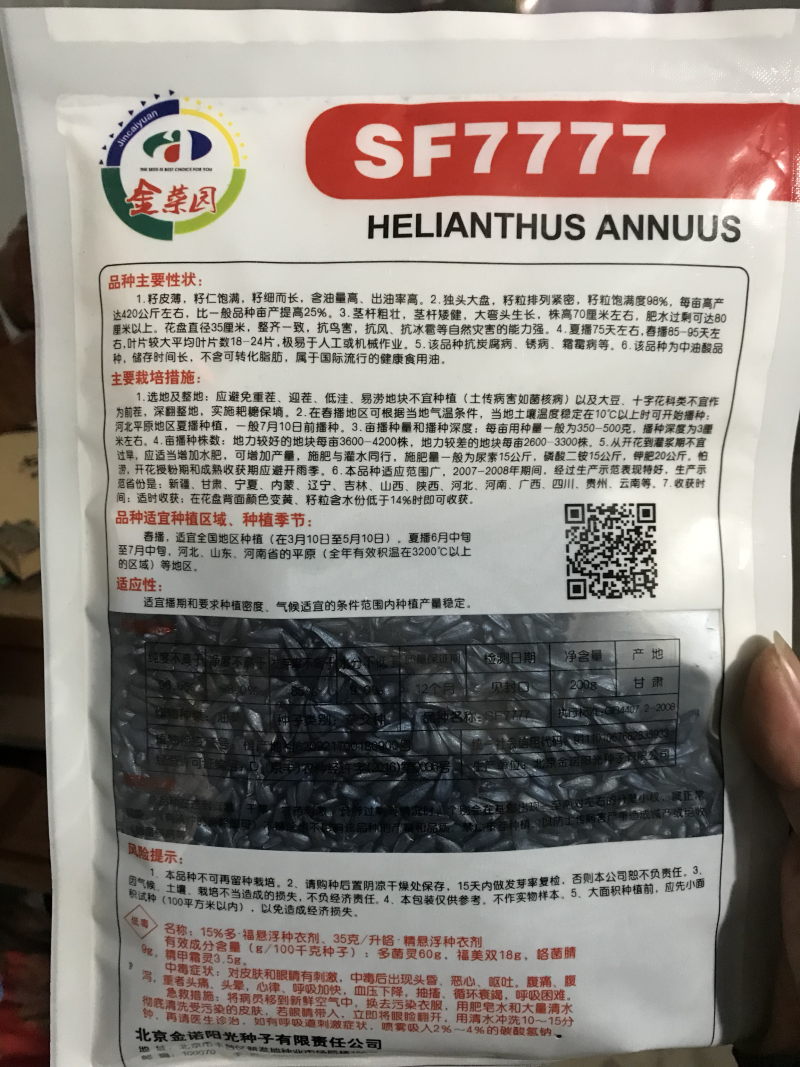 SF7777号杂交美国矮大头油用向日葵种子，矮杆油葵种子