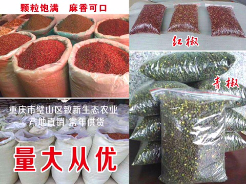 【实力】花椒昭通青麻椒过机二遍开口85%大量供应