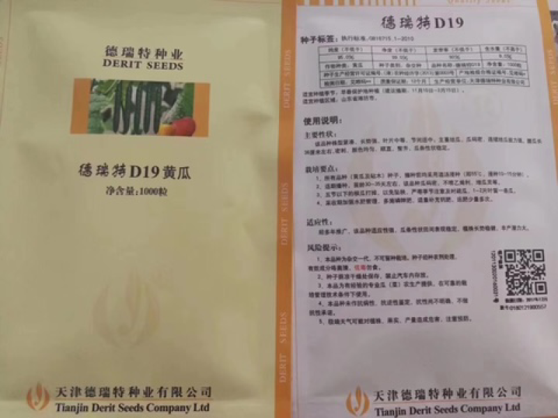 德瑞特德尔ld-1露地直播油亮黄瓜，20g/袋