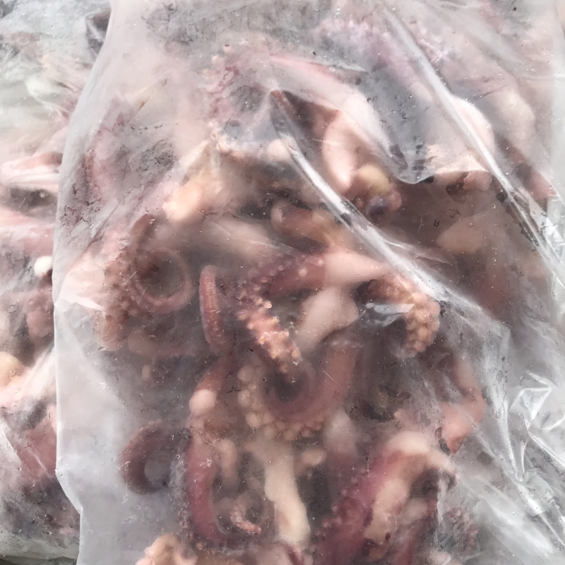 新鲜的章鱼须。
