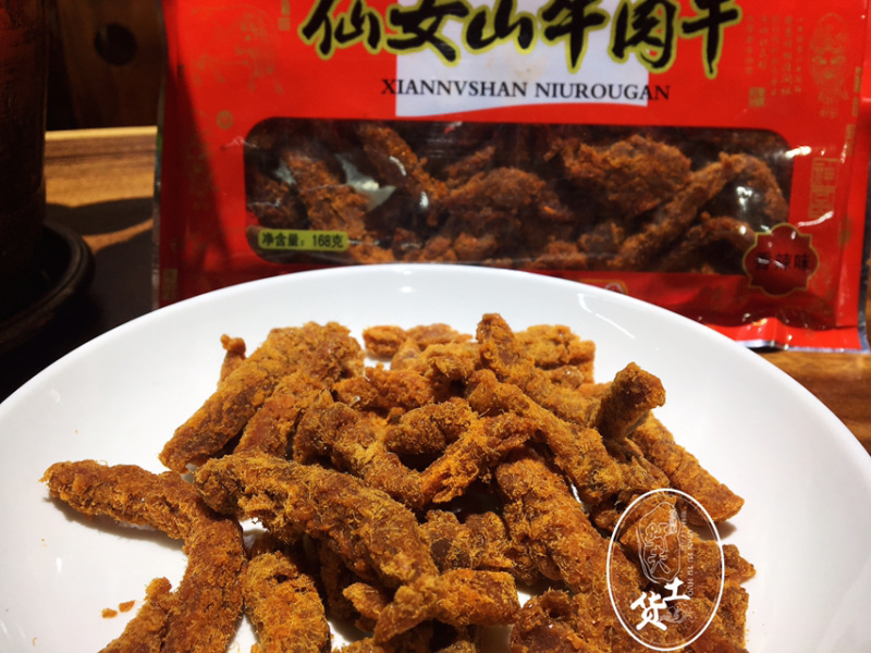 桨牛儿仙女山牛肉干168克香辣
