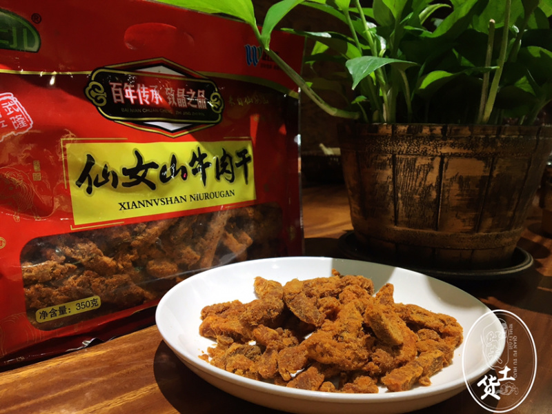 桨牛儿仙女山牛肉干350克（香辣味）