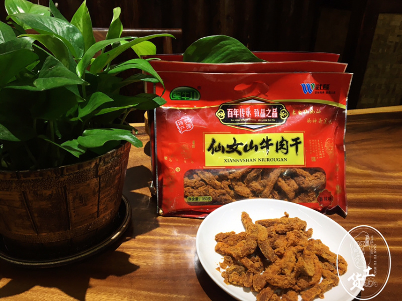 桨牛儿仙女山牛肉干350克（香辣味）