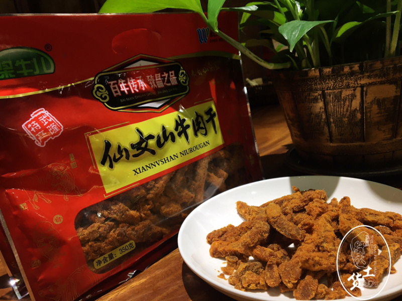 桨牛儿仙女山牛肉干350克（香辣味）