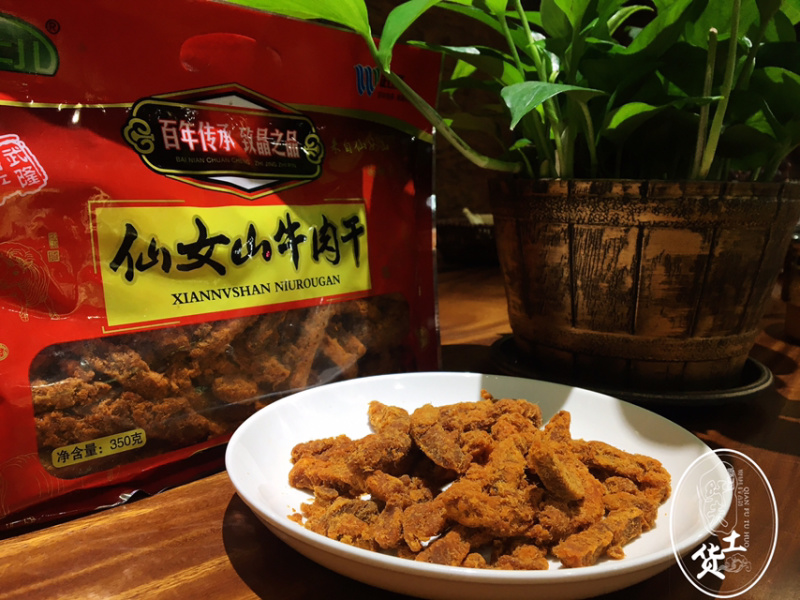 桨牛儿仙女山牛肉干350克（香辣味）