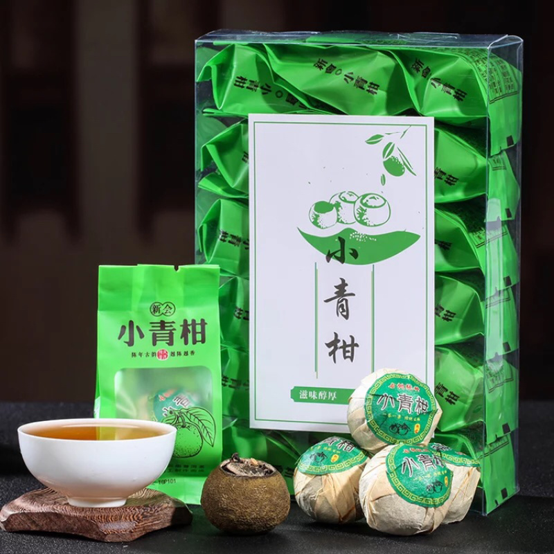 新品小青柑普洱茶叶陈皮橘子桔子茶十年宫廷熟茶新会柑普茶