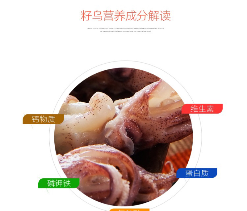 笔管鱼海兔籽乌冷冻小鱿鱼盒装满籽