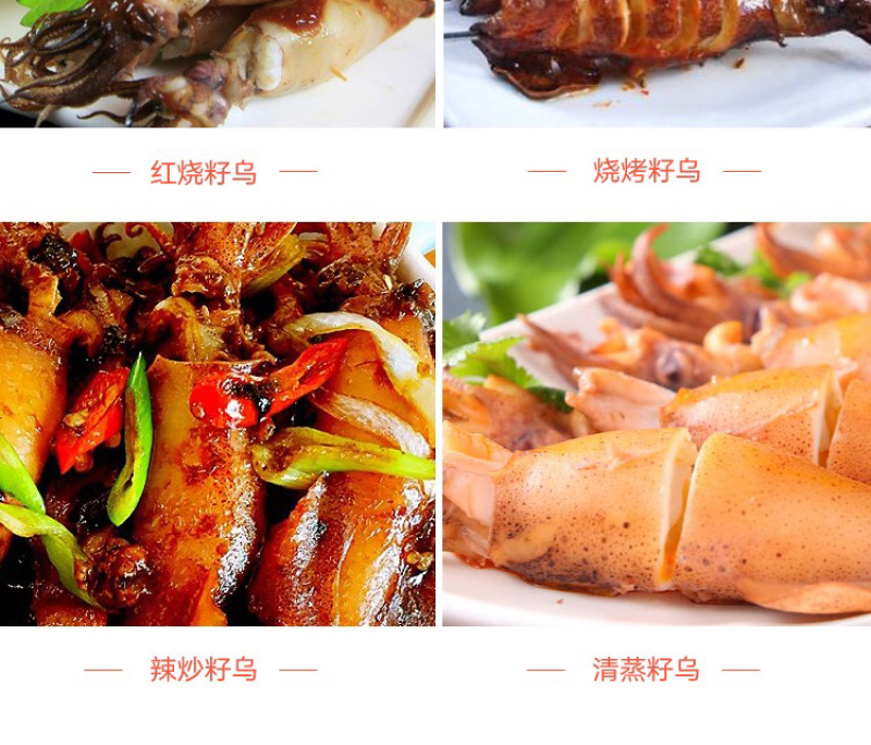 笔管鱼海兔籽乌冷冻小鱿鱼盒装满籽