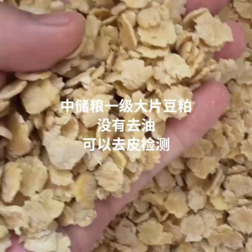 中储粮一级豆粕蛋白43个左右，去皮检测高达46%