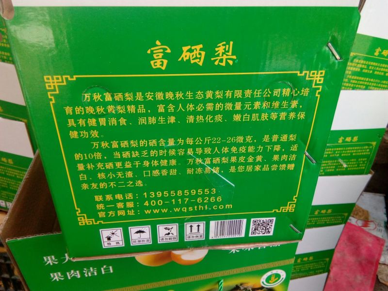 富硒梨450~500g纸箱