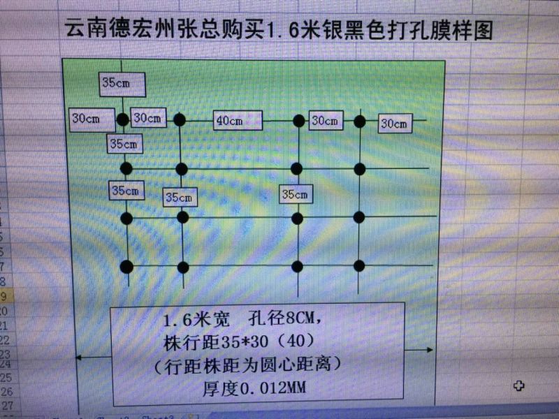 地膜，无公害，可降减打孔地膜，多色可选，蔬菜花卉等