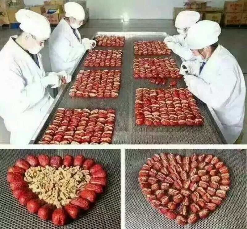 芝麻蜂蜜红枣夹核桃手工制作好吃枣夹核桃厂家直供