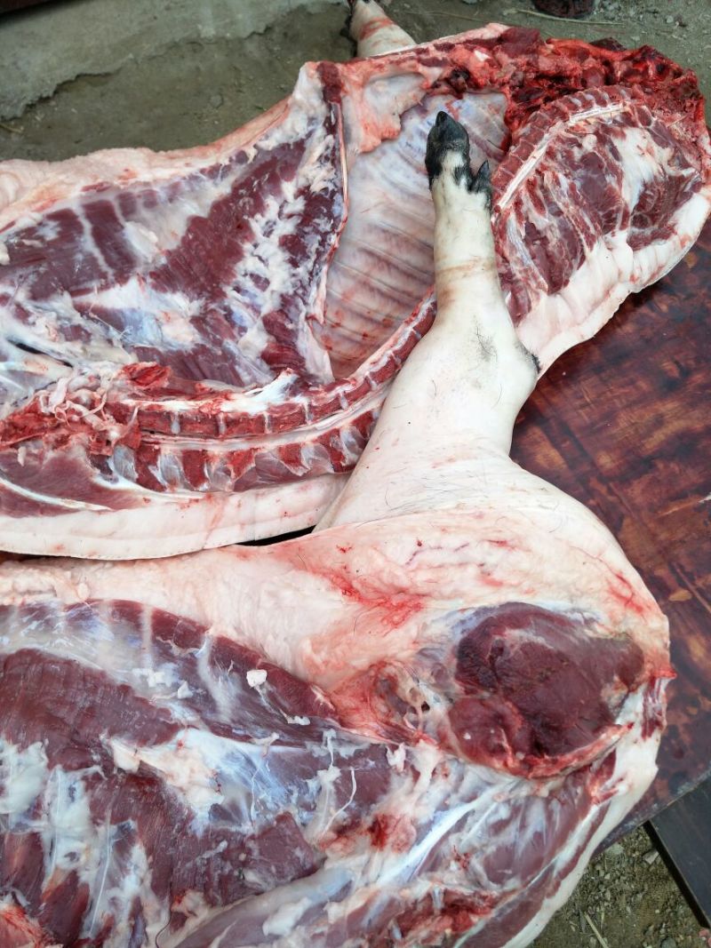 黑猪肉食用后腿肉未加工