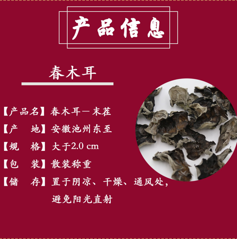 安徽末茬春木耳低价促销大量供应
