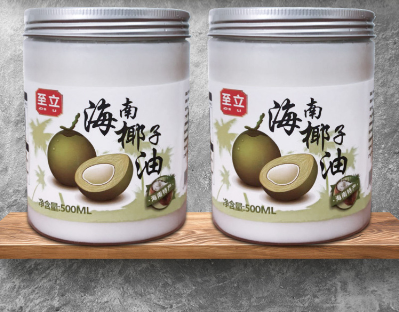 椰子油500ml海南新鲜冷压初榨三亚特产护发食用烘焙生酮