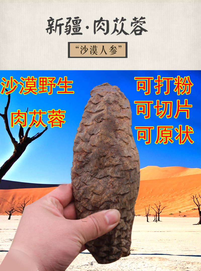 肉苁蓉新疆阿拉善油野生肉苁蓉泡水泡酒男性滋补500克