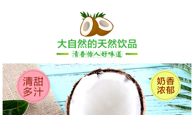 海南牛奶老椰子4个5斤装一件代发