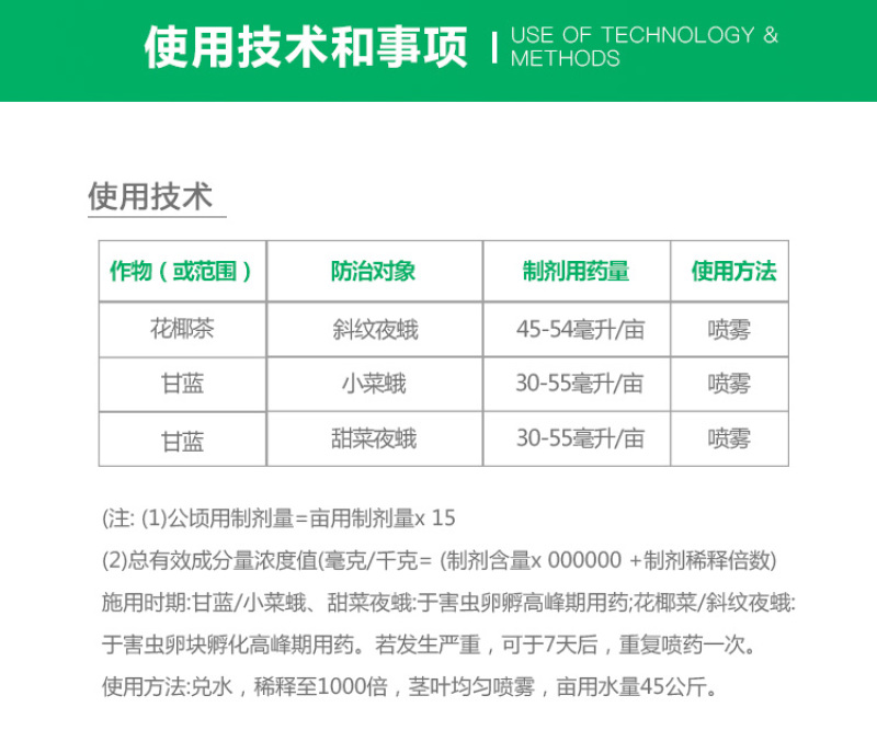 美国杜邦普尊5%氯虫苯甲酰胺小菜蛾杀虫剂