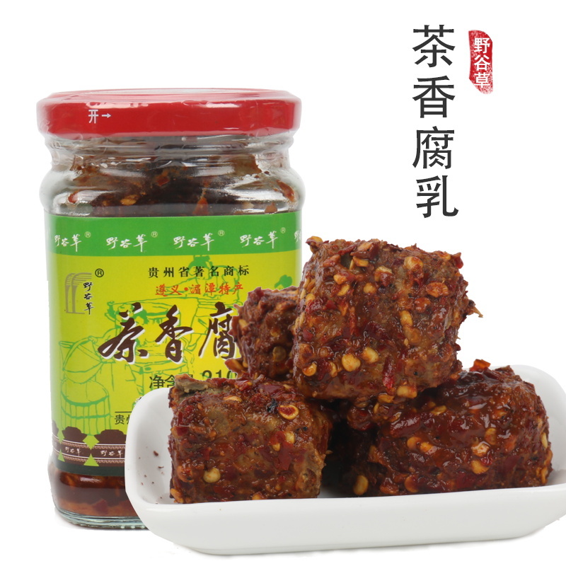 野谷草茶香豆腐（素）210g/瓶包邮