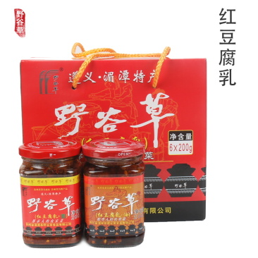 野谷草红豆腐（油素各3瓶）200g*6/盒包邮