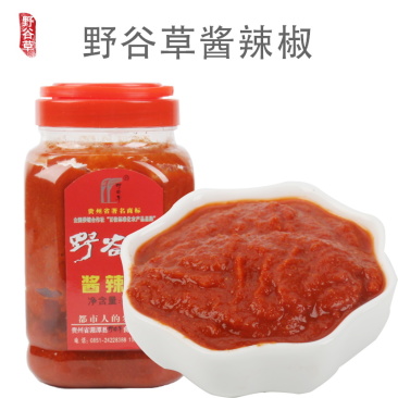 野谷草酱辣椒600g/瓶包邮