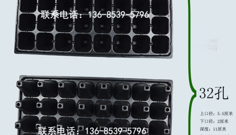 加厚草莓育苗专用穴盘32孔/50孔深盘高脚盘林木育苗盘包邮