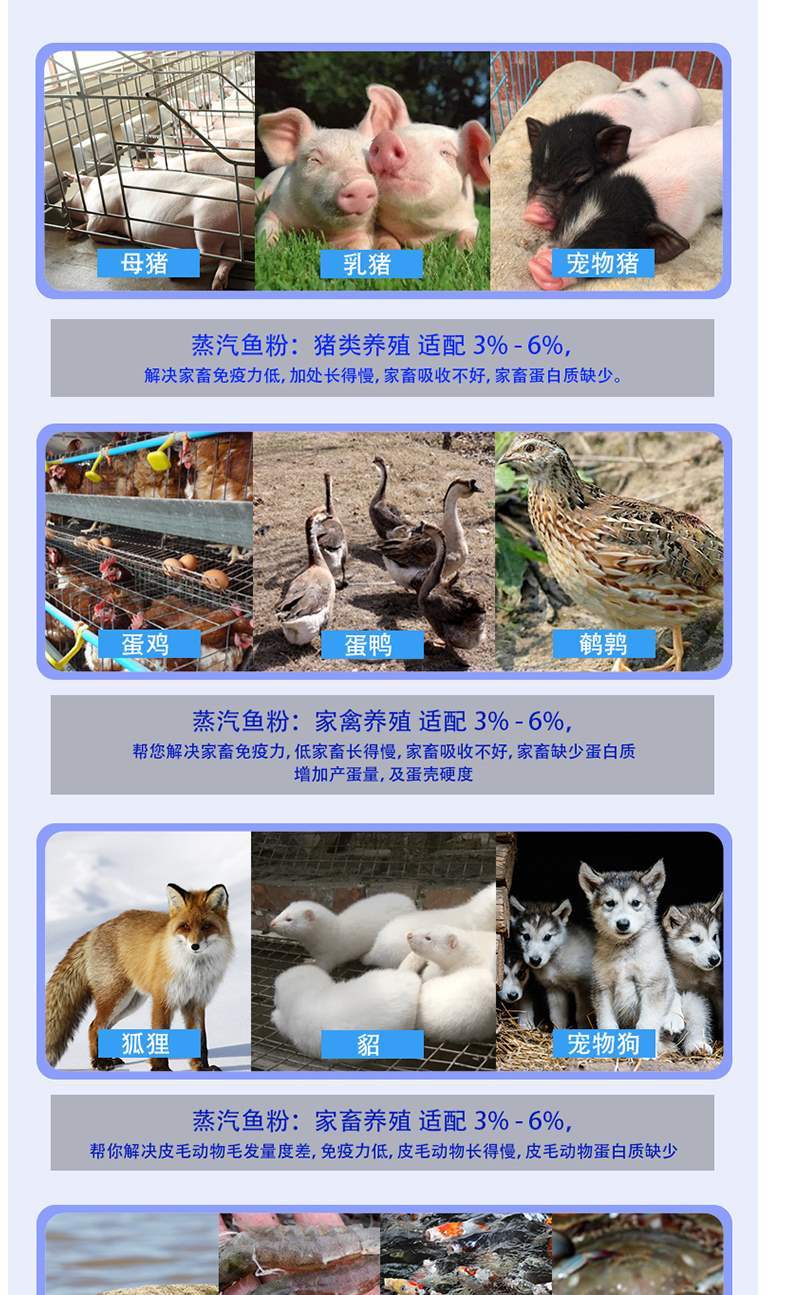 秘鲁进口鱼粉饲料养殖兽用宠物水产添加剂诱饵鸡鸭鹅鱼虾猪鱼骨粉
