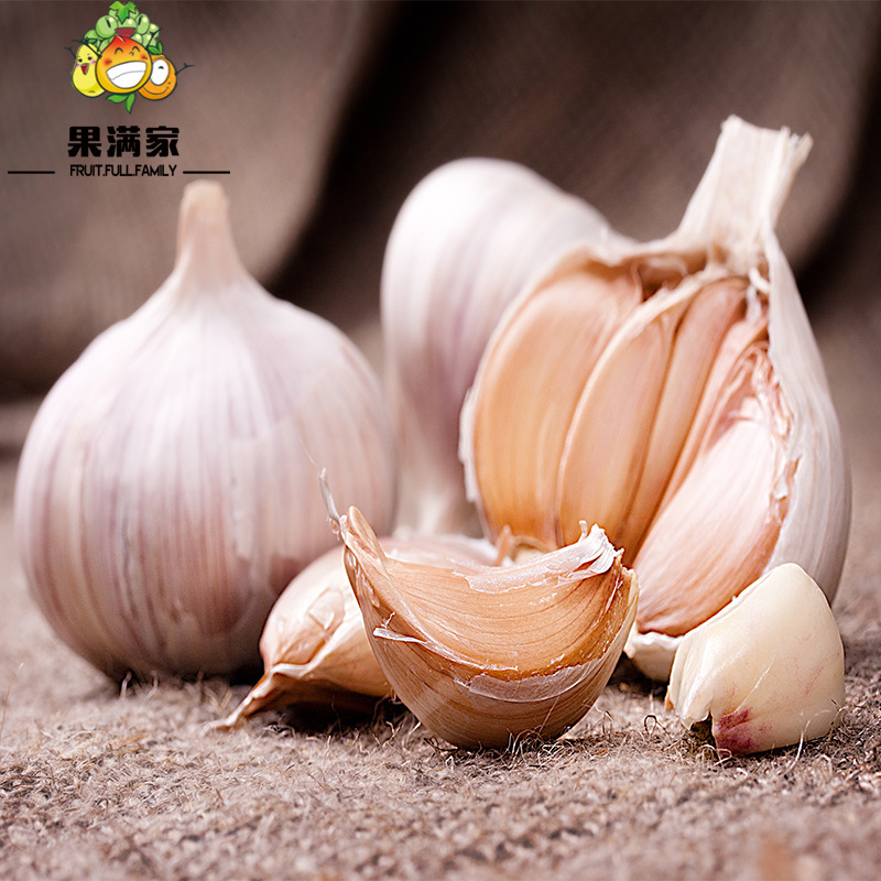 山东金乡新鲜大蒜头2017现挖新蒜干蒜农家蔬菜一件5斤装