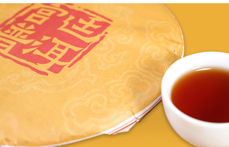 宫廷普洱茶熟茶饼357g勐海宫廷一口料