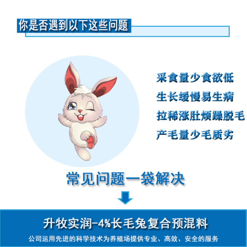 长毛兔饲料兔预混料兔饲料长毛兔饲料长毛兔专用预混料