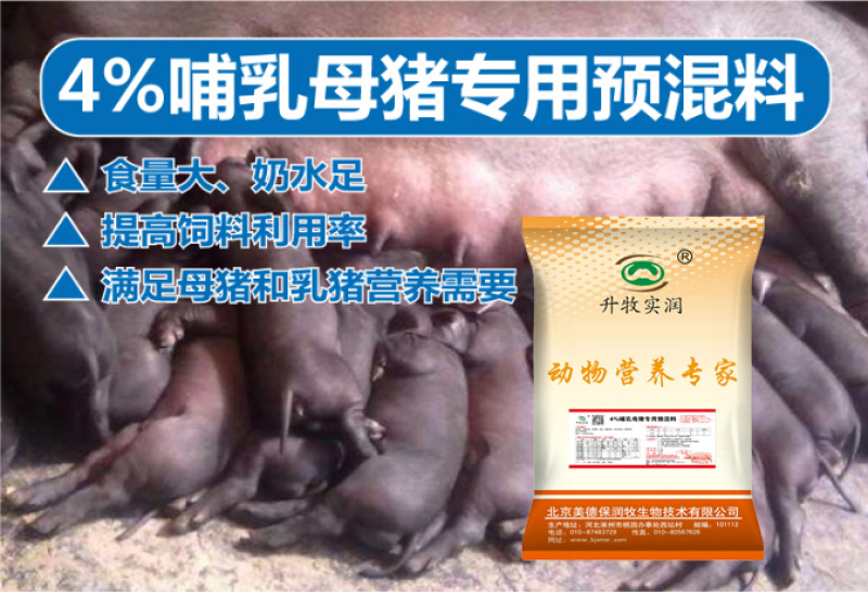 母猪预混料母猪饲料哺乳母猪预混料高档哺乳期专用预混料