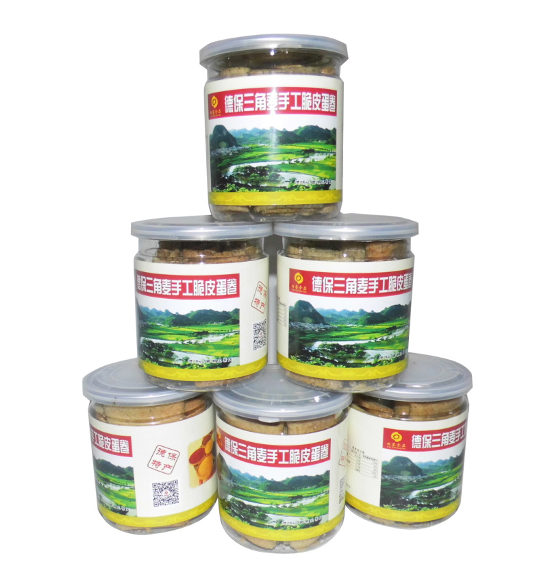 广西德保三角麦手工脆皮蛋卷德保特产