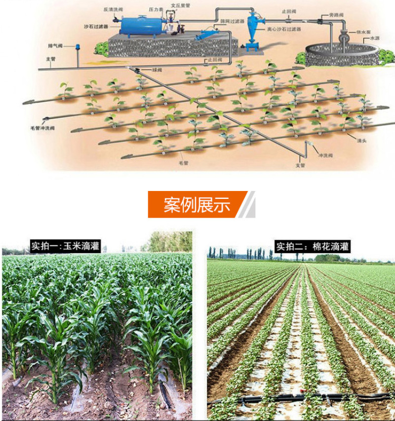 16mm内镶贴片式滴灌带农用滴灌带厂家滴管膜下滴灌带设备