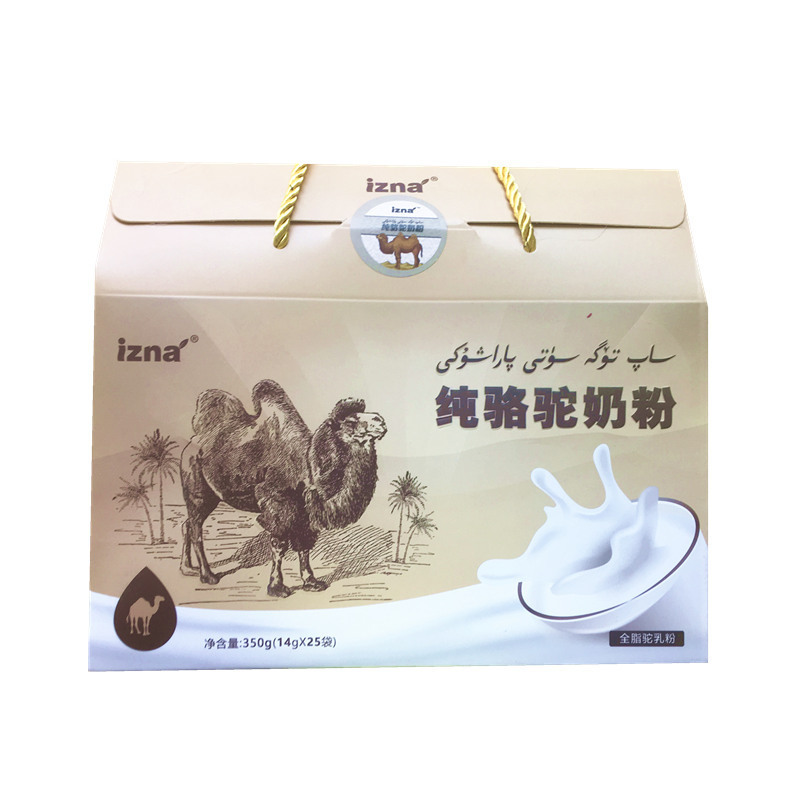 新疆纯骆驼奶粉izna那拉乳业全脂驼乳粉350g条装